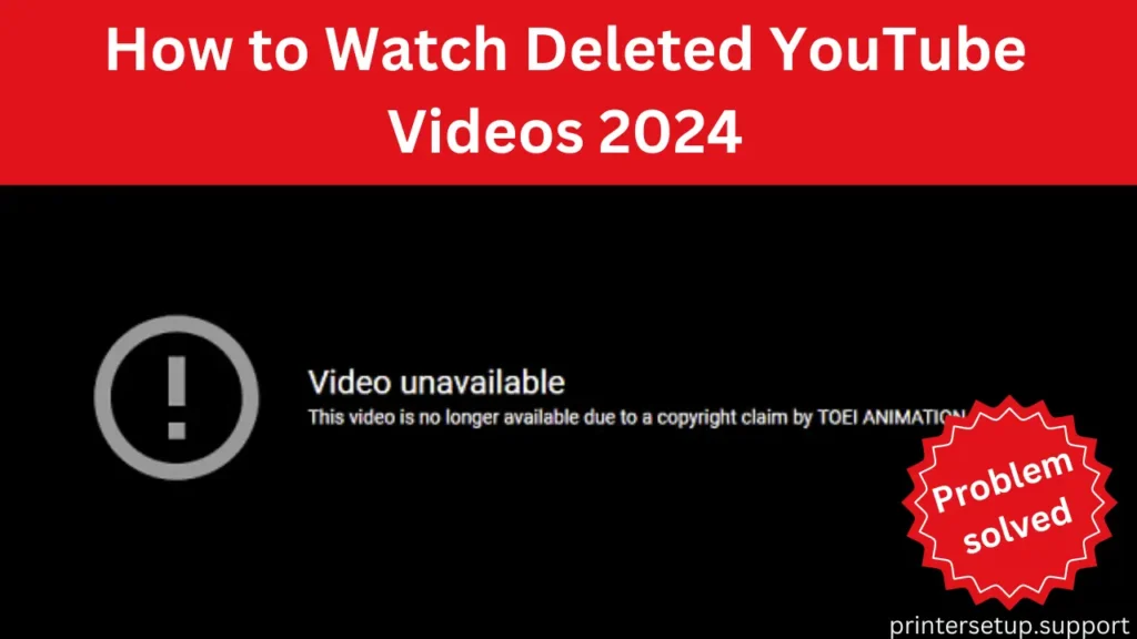 How to Watch Deleted YouTube Videos