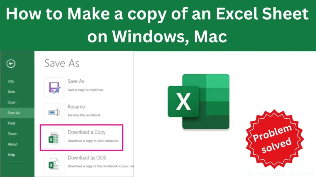 How to Make a copy of an Excel Sheet on Windows, Mac