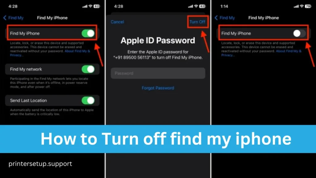 How to Turn off Find my iPhone From Another Device